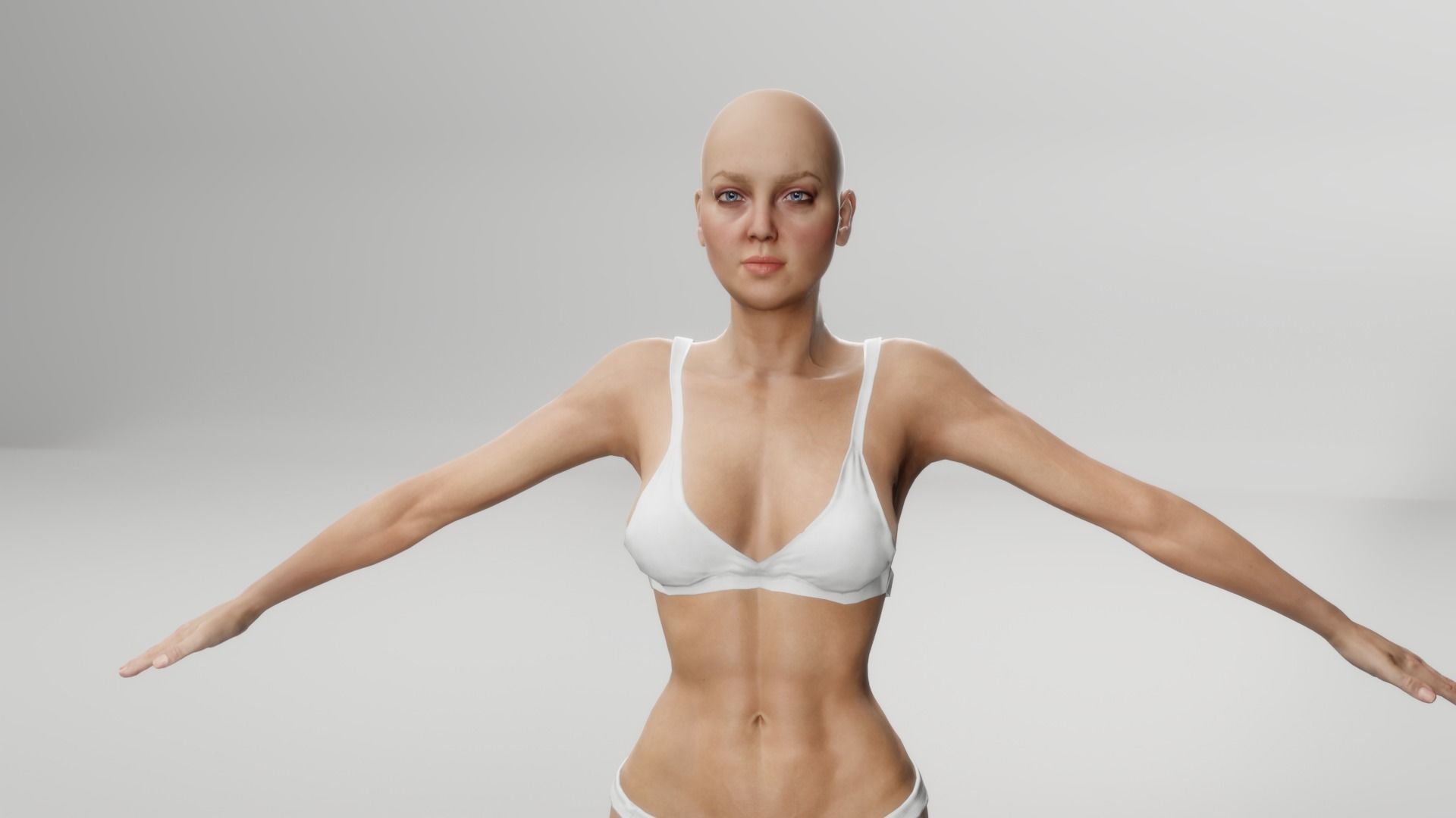 Realistic base mesh Low-poly 3D model_39