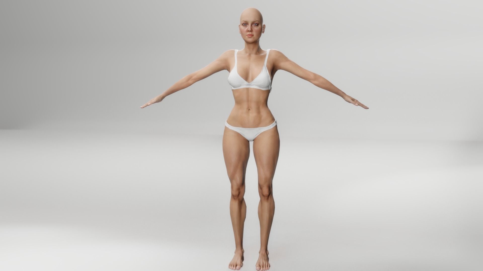 Realistic base mesh Low-poly 3D model_38