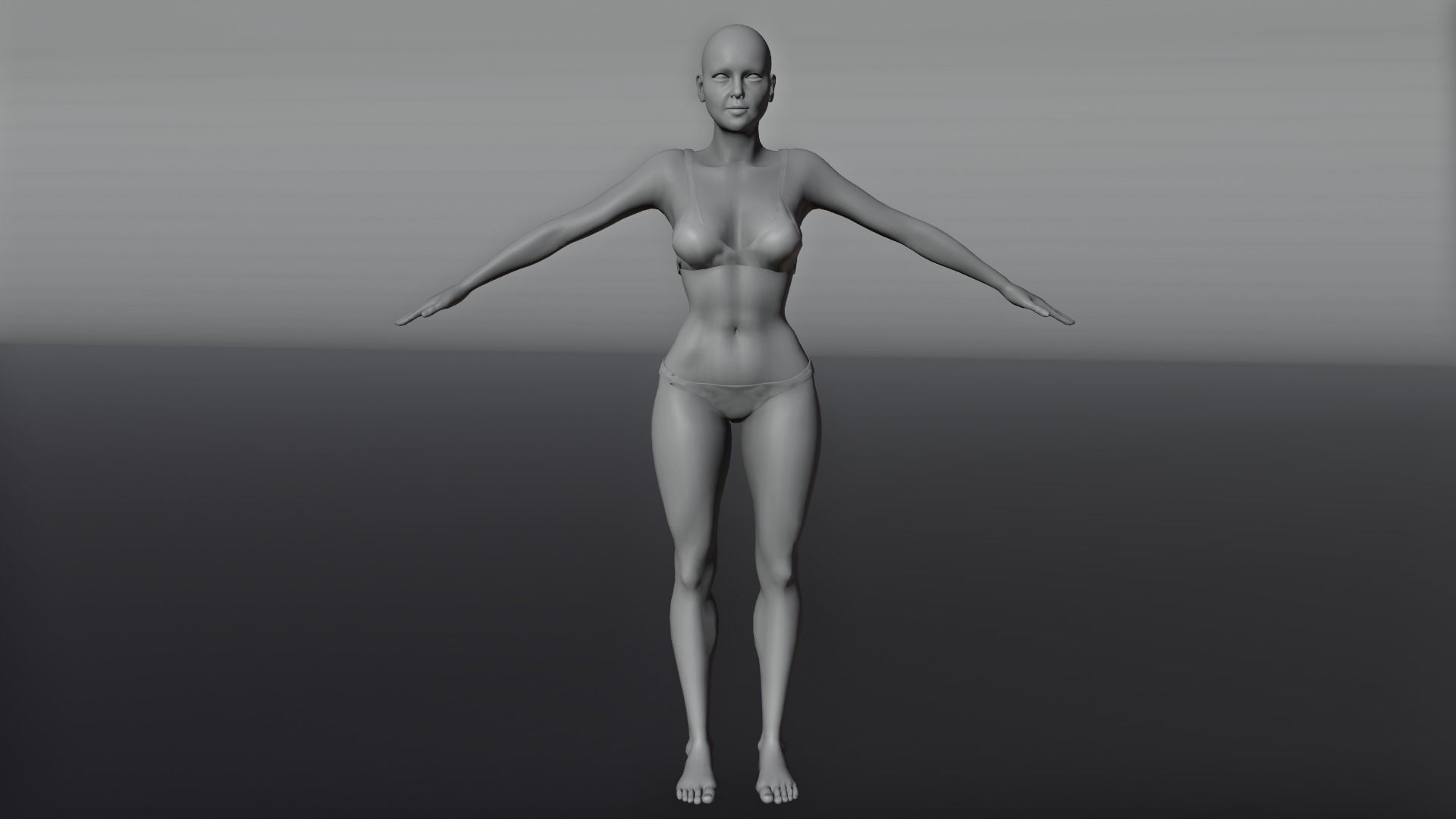 Realistic base mesh Low-poly 3D model_45