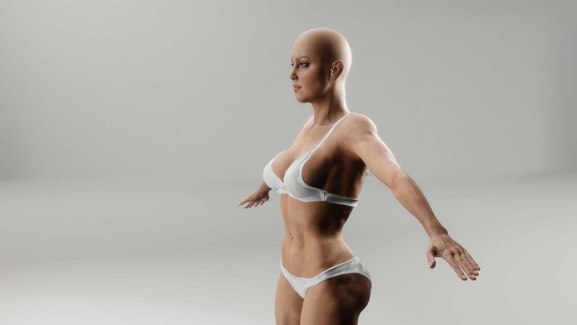 Realistic base mesh Low-poly 3D model_42