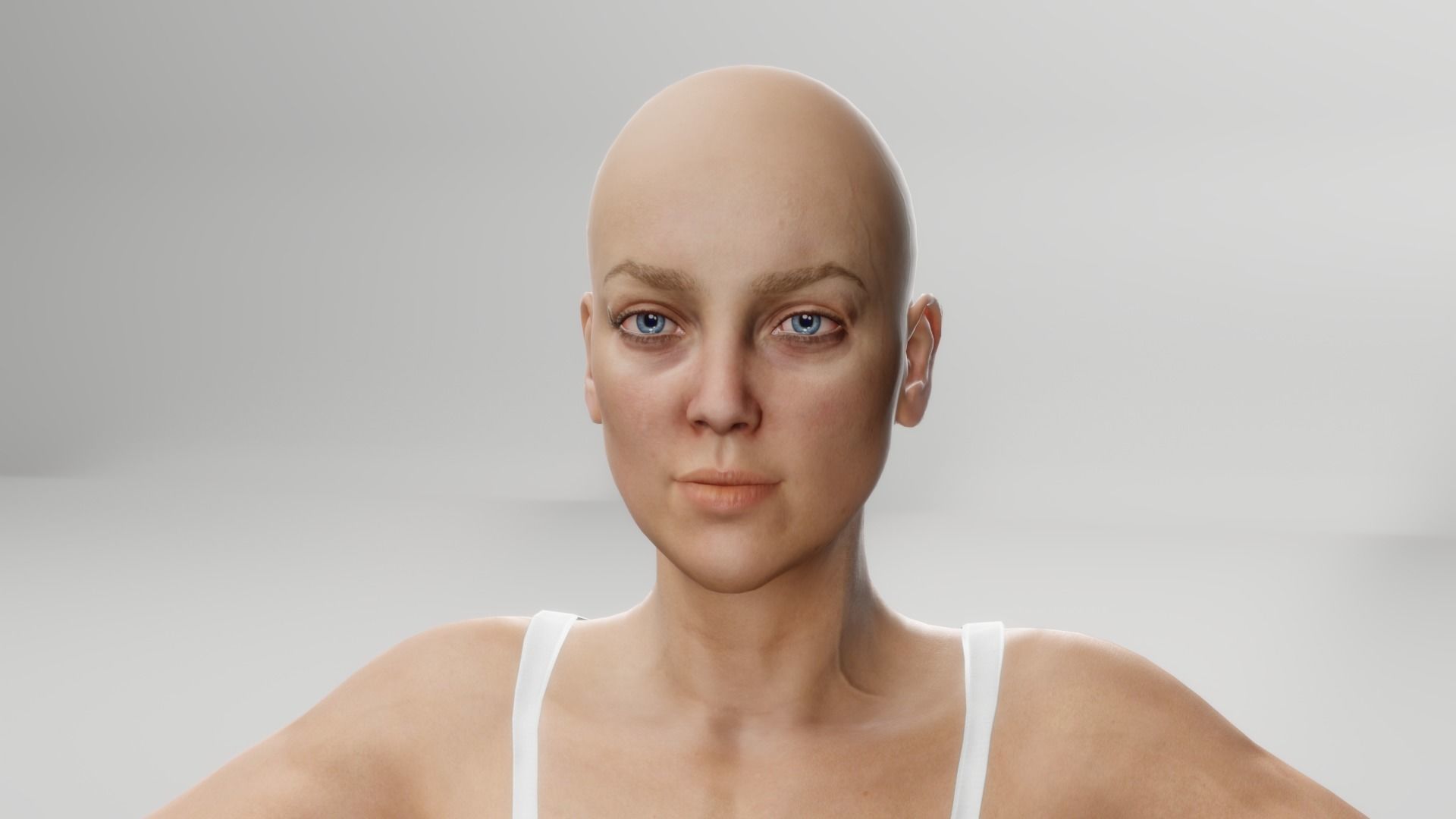 Realistic base mesh Low-poly 3D model_29