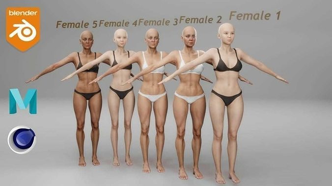 Realistic base mesh Low-poly 3D model