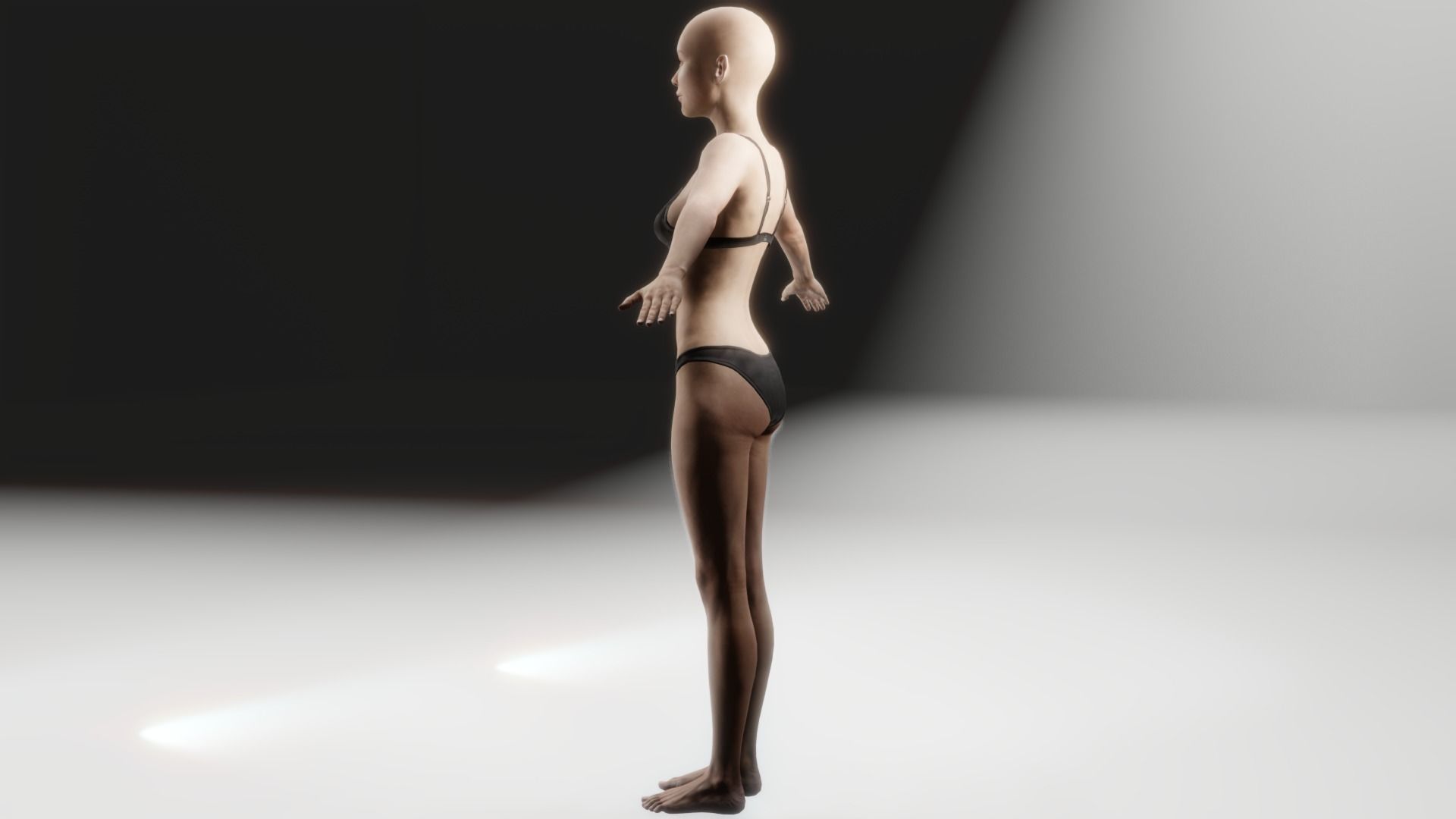 Realistic base mesh Low-poly 3D model_21