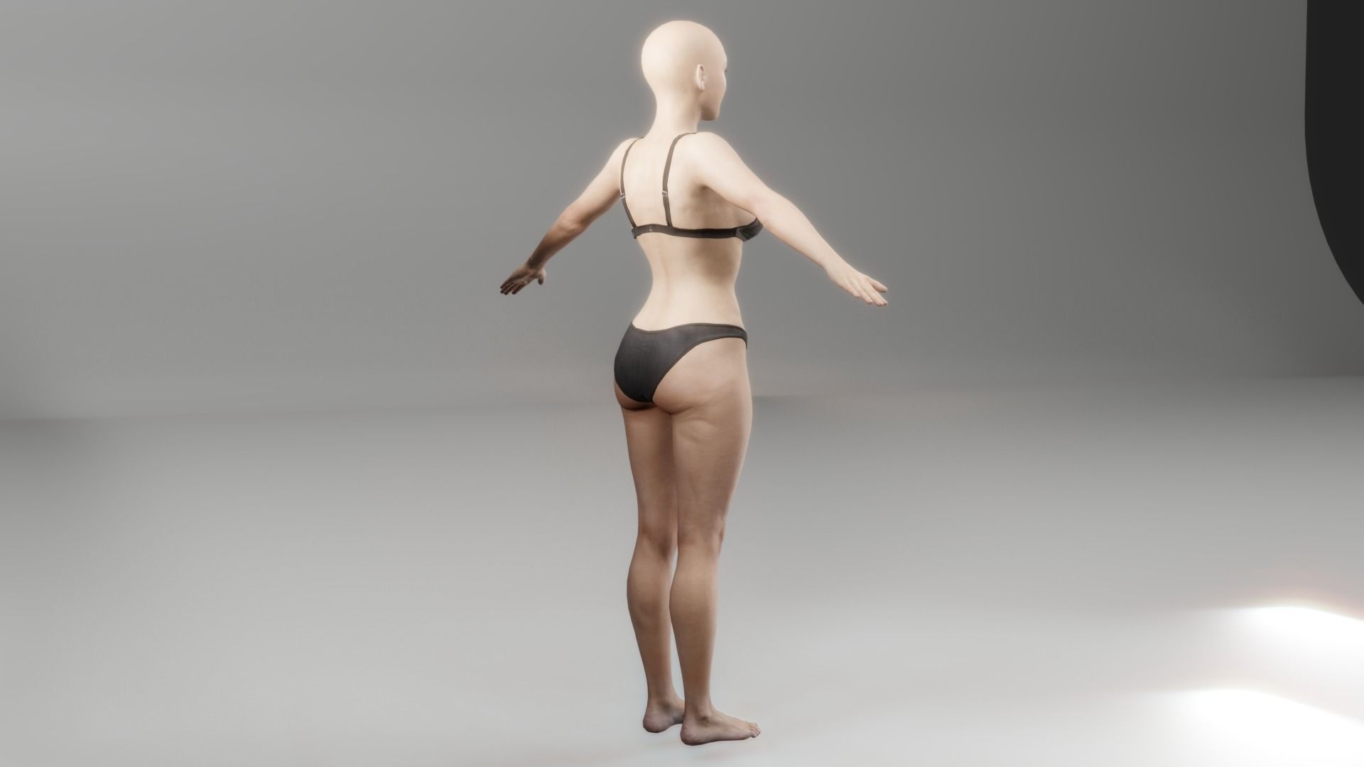 Realistic base mesh Low-poly 3D model_11