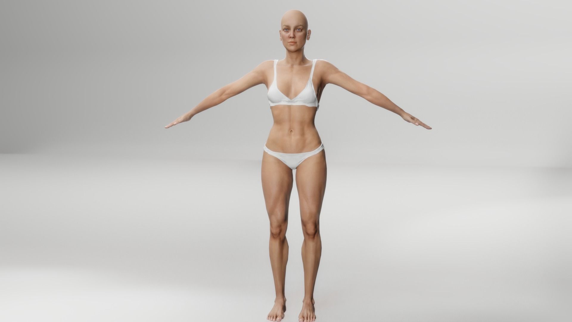 Realistic base mesh Low-poly 3D model_31