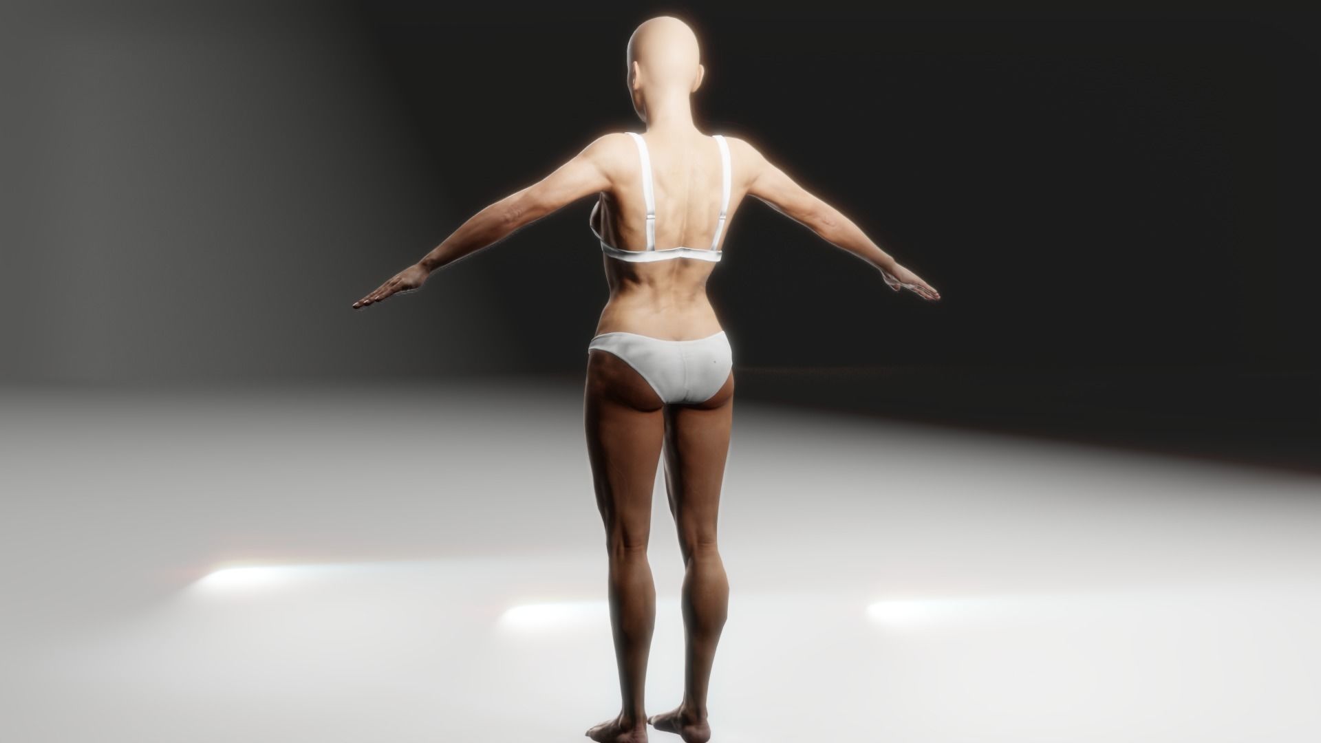 Realistic base mesh Low-poly 3D model_32