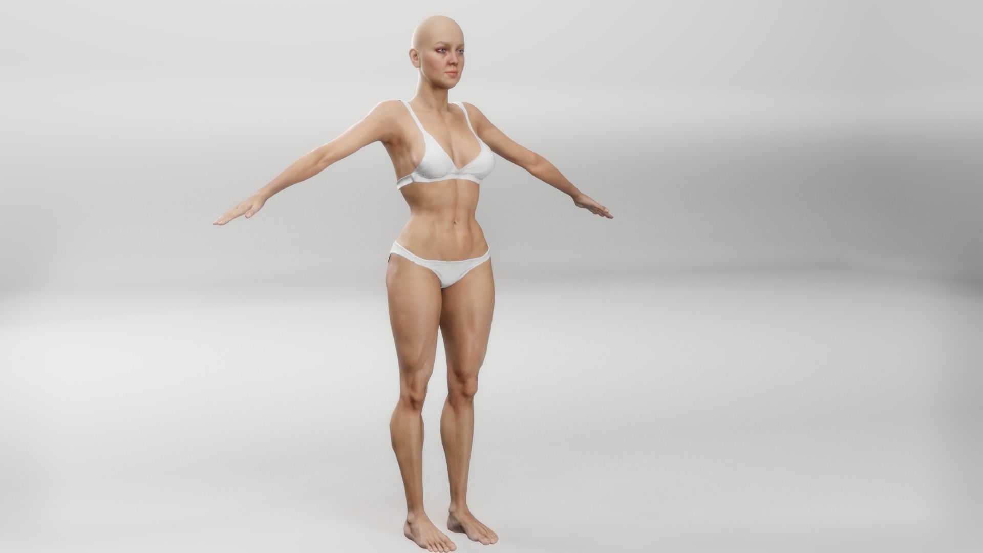 Realistic base mesh Low-poly 3D model_41