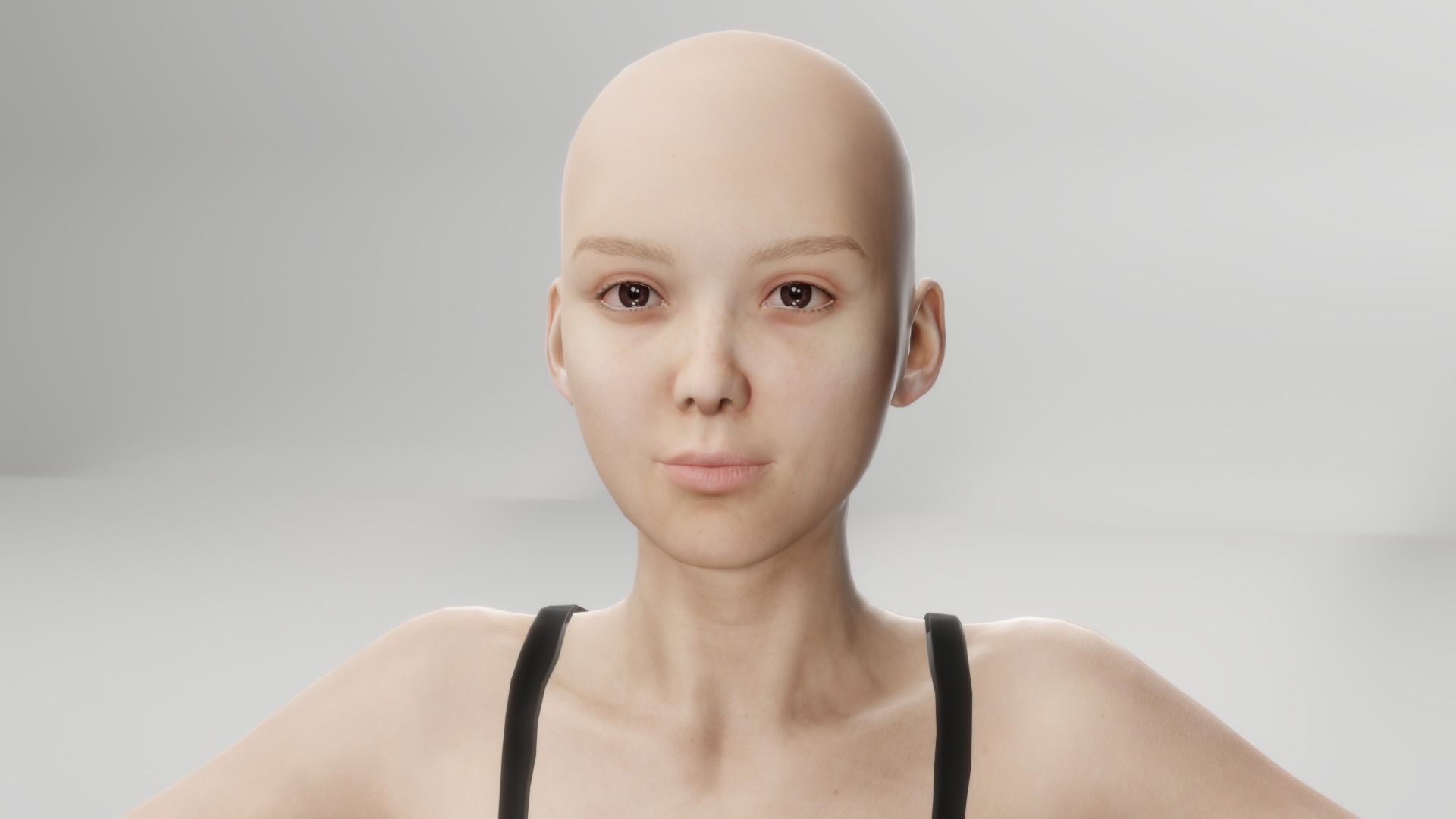 Realistic base mesh Low-poly 3D model_9