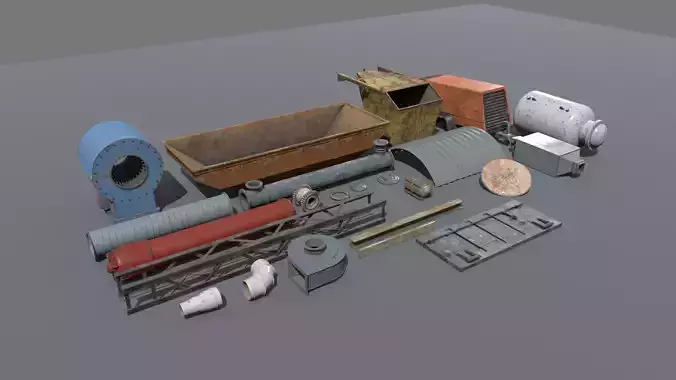 Abandoned Industrial Props Pack 2