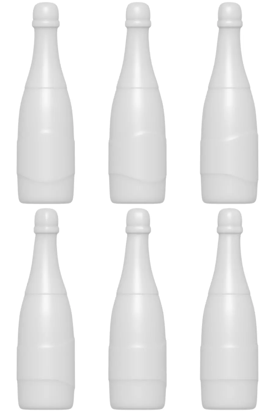 Champagne mold 3D print model_0