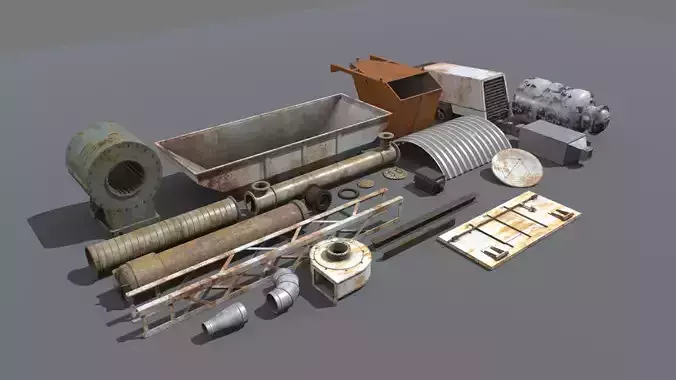 Abandoned Industrial Props Pack 3