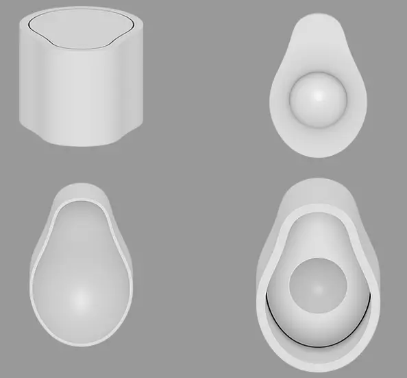 Avocado mold 3D print model_0
