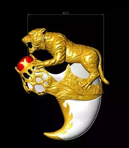 Tiger fangs 3D print model