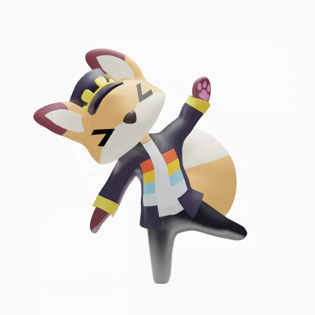 Fundy Plush VRCHAT READY Low-poly 3D model_0