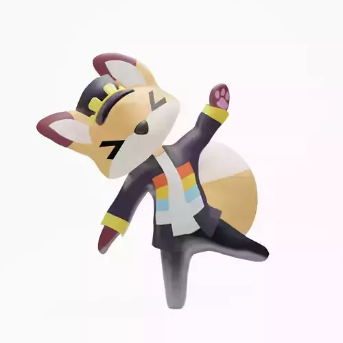 Fundy Plush   VRCHAT READY  Low-poly 3D model