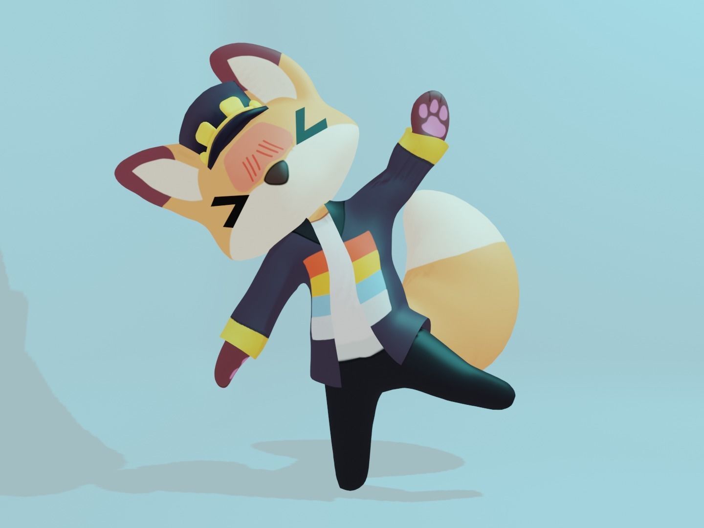 Fundy Plush VRCHAT READY Low-poly 3D model_1