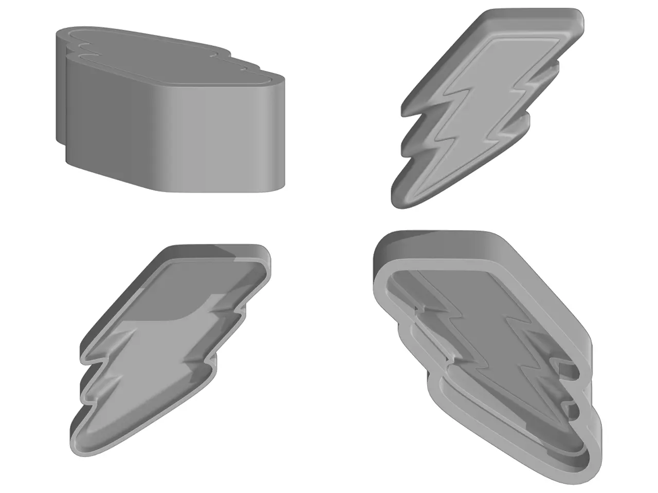 Lightning mold 3D print model_0