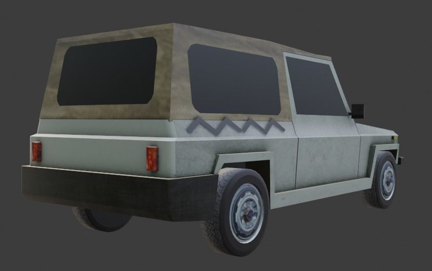 Automeccanica Zebra Low-poly 3D model_2