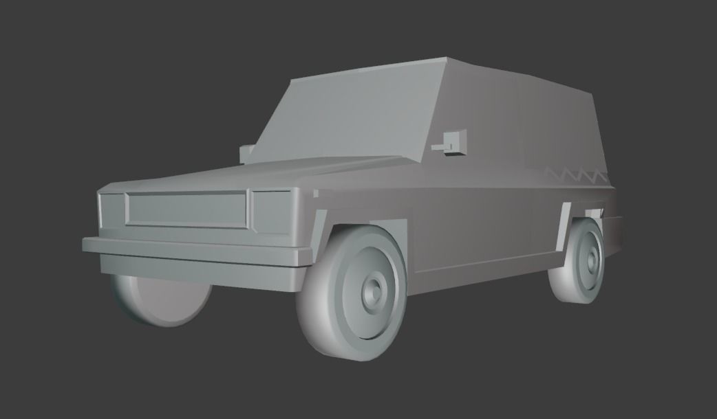 Automeccanica Zebra Low-poly 3D model_8