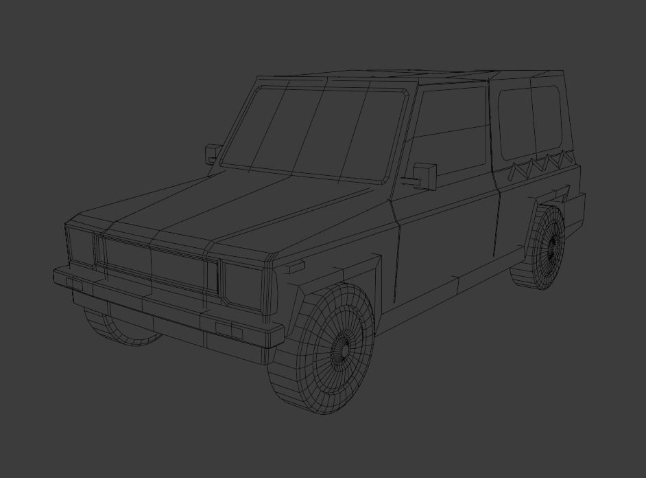 Automeccanica Zebra Low-poly 3D model_9