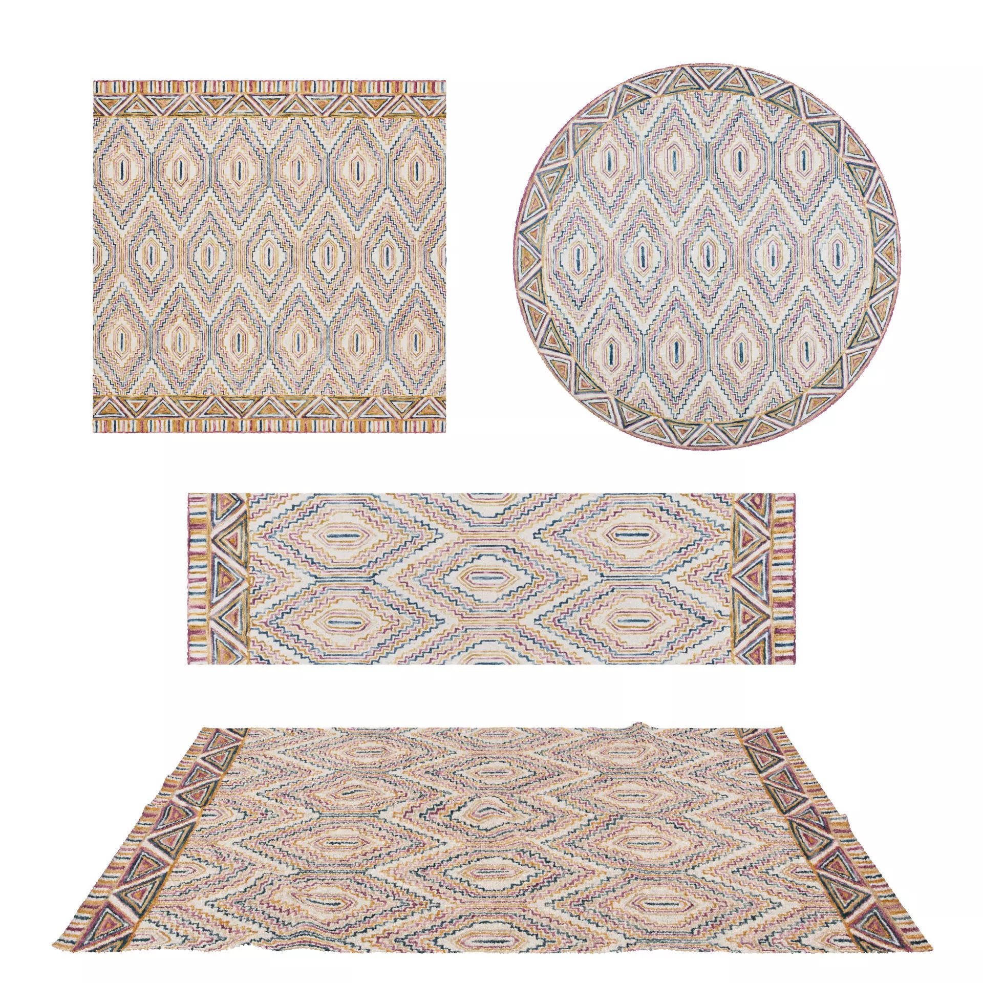 Rugs No 352 Low-poly 3D model_0