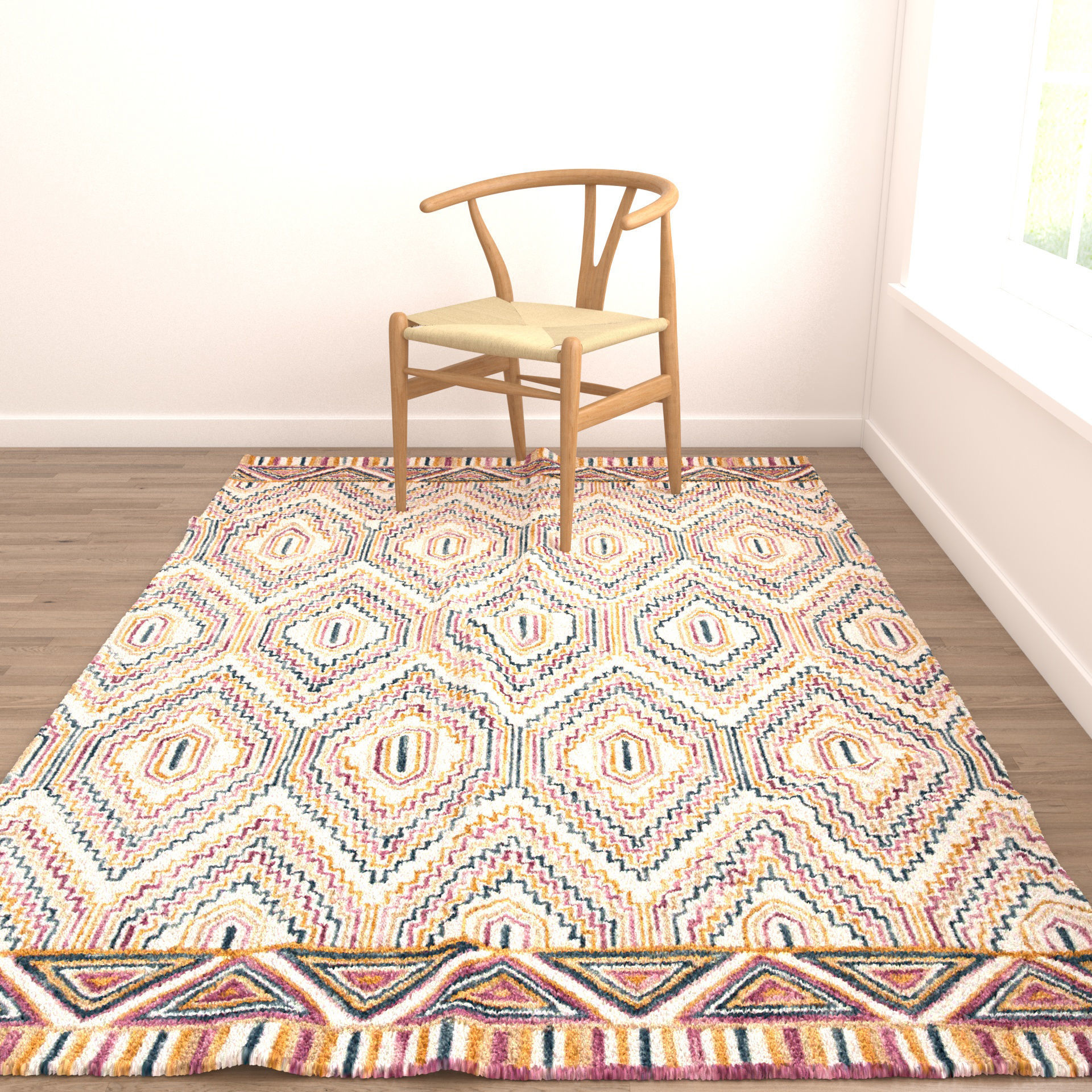 Rugs No 352 Low-poly 3D model_4