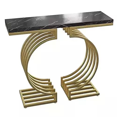 White Modern Narrow Console Table