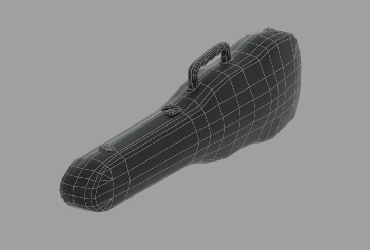 Violin Case  Low-poly 3D model_3