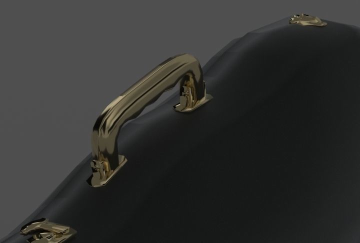 Violin Case  Low-poly 3D model_2