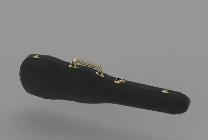Violin Case  Low-poly 3D model_0