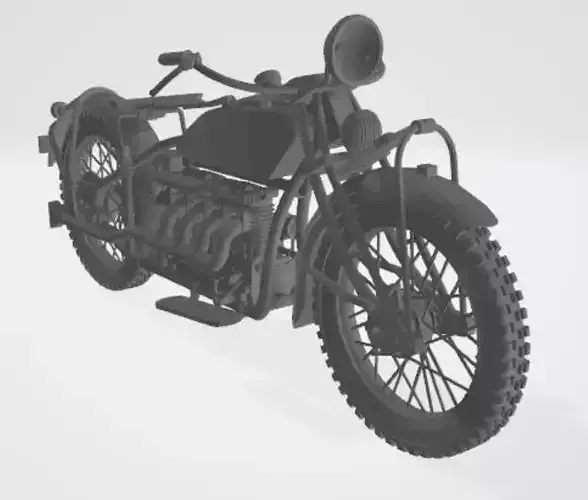 Indian 4 Motorcycle 3D print model