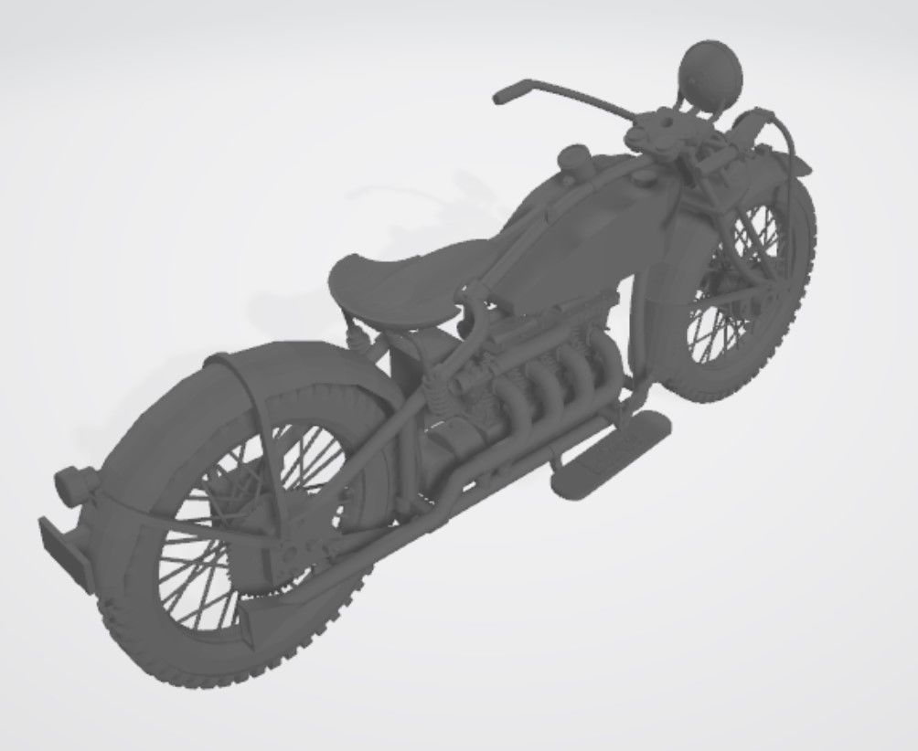 Indian 4 Motorcycle 3D print model_2