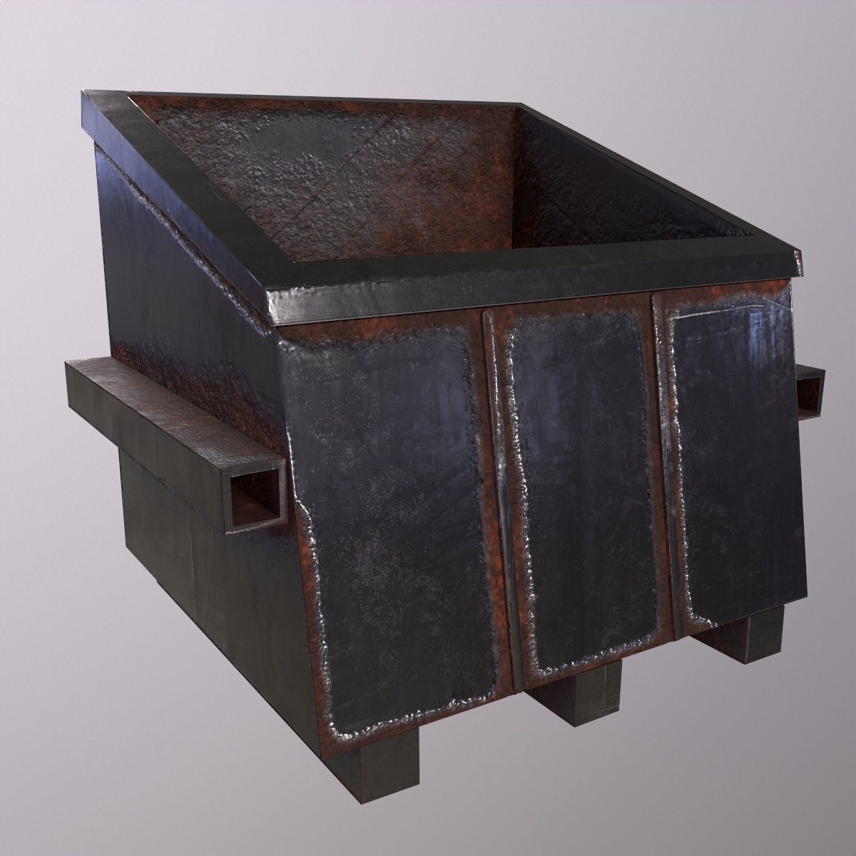 21Trash Can Game Ready Low Poly 3D Model Low-poly 3D model Low-poly 3D model_3