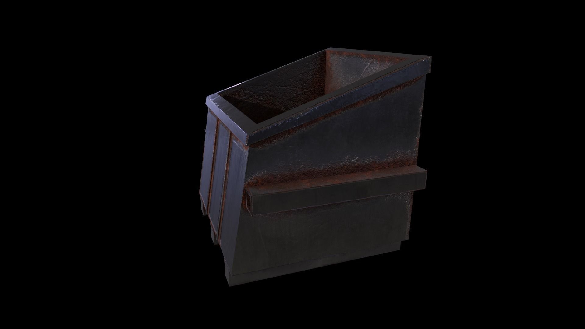21Trash Can Game Ready Low Poly 3D Model Low-poly 3D model Low-poly 3D model_9