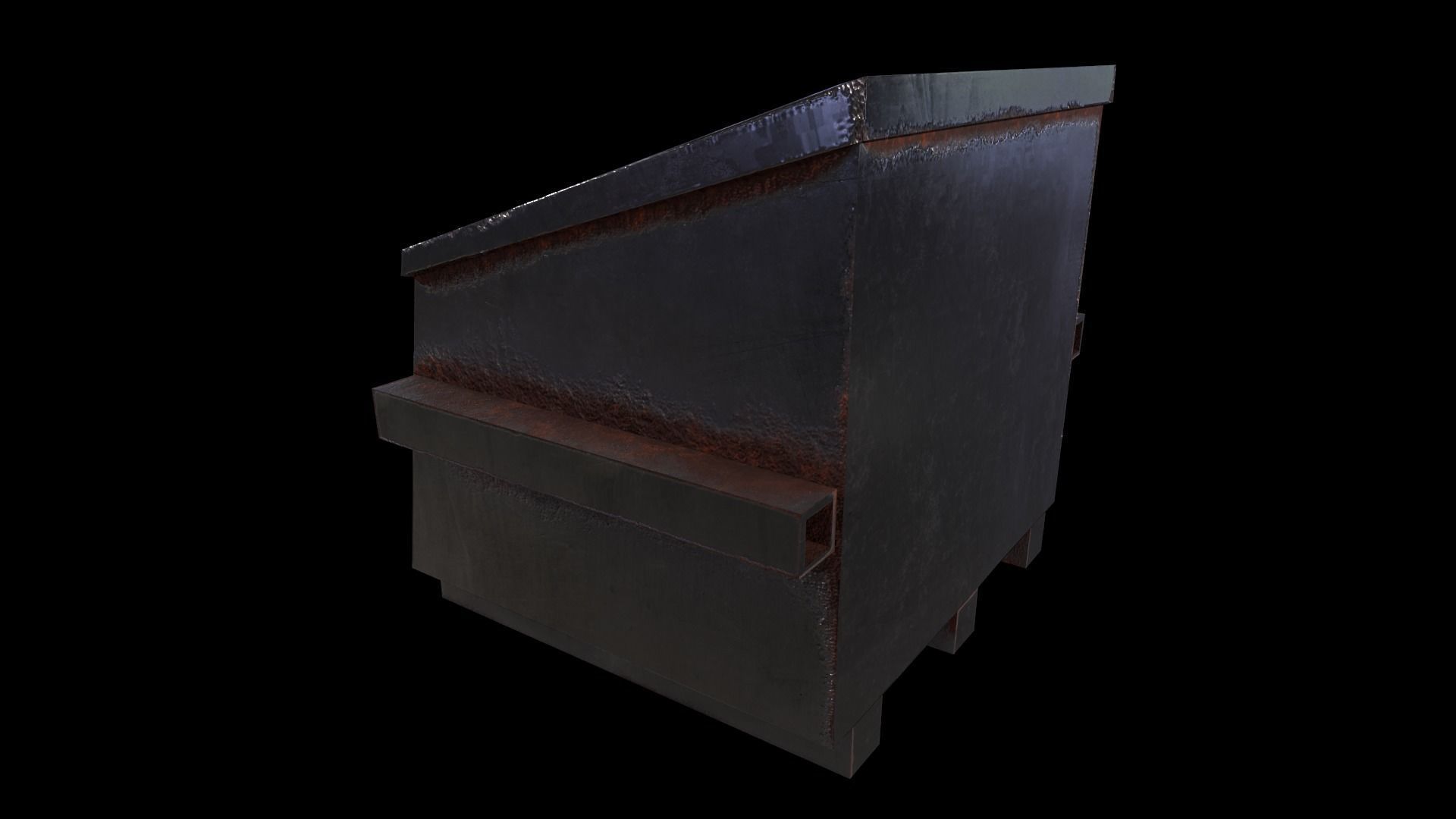 21Trash Can Game Ready Low Poly 3D Model Low-poly 3D model Low-poly 3D model_11