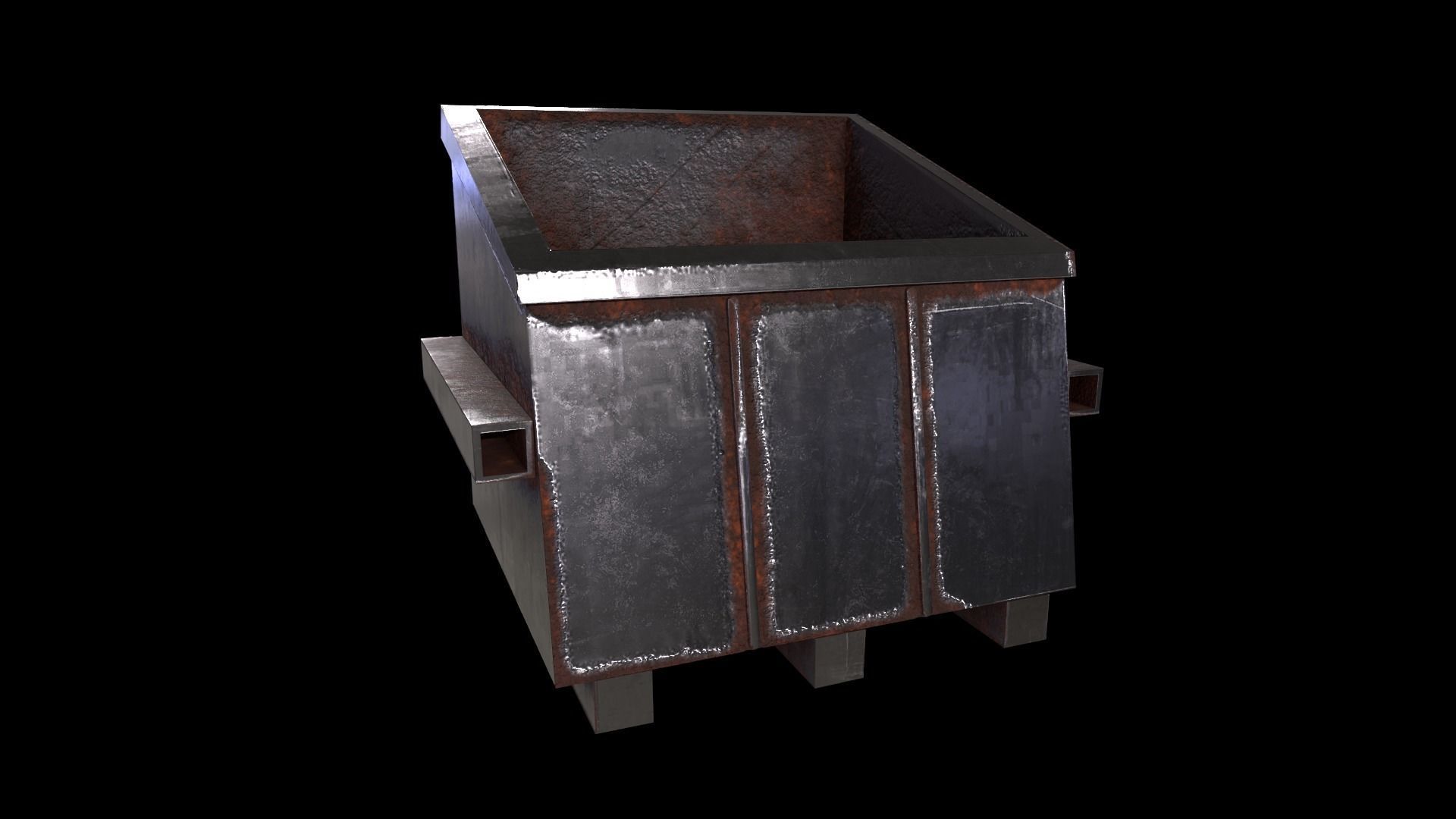 21Trash Can Game Ready Low Poly 3D Model Low-poly 3D model Low-poly 3D model_5