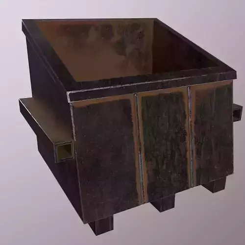 21Trash Can Game Ready Low Poly 3D Model Low-poly 3D model Low-poly 3D model