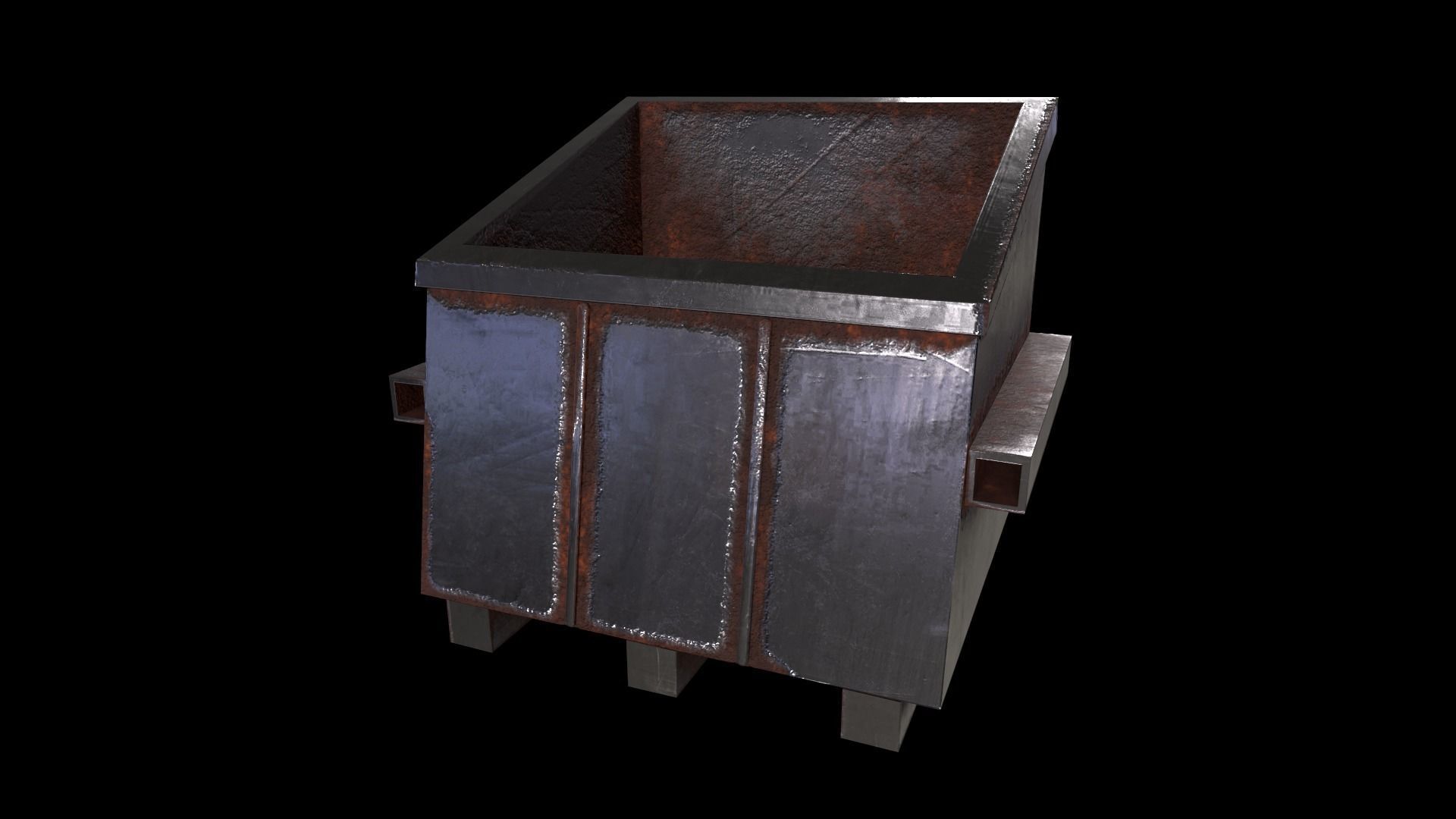 21Trash Can Game Ready Low Poly 3D Model Low-poly 3D model Low-poly 3D model_7