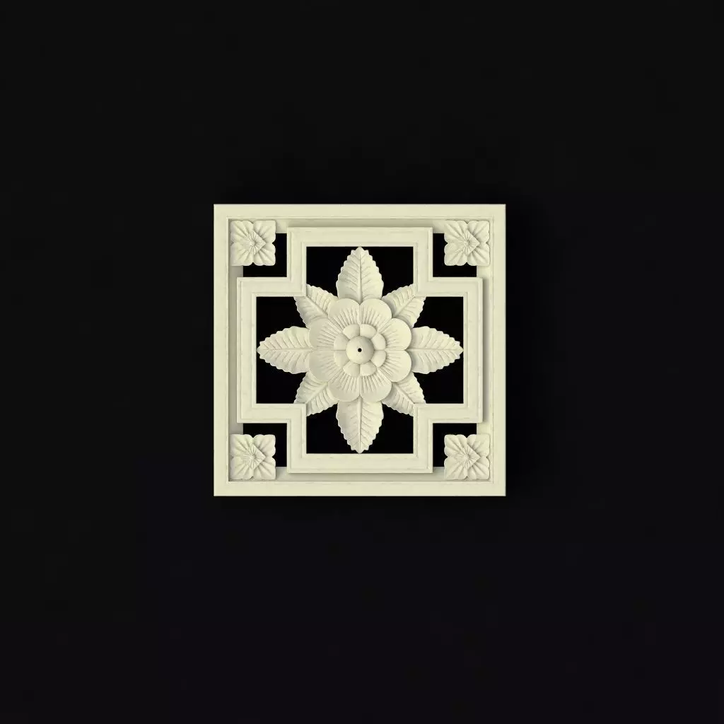 rosette dekor 3D model_0