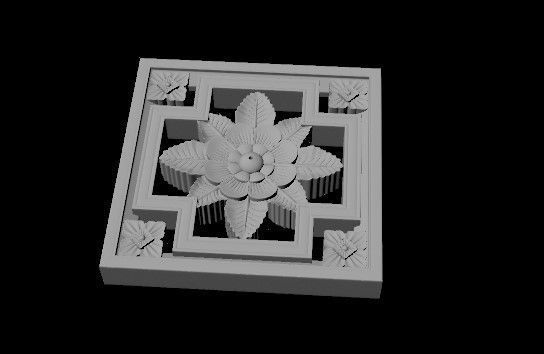 rosette dekor 3D model_1