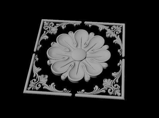 rosette dekor 3D model_1