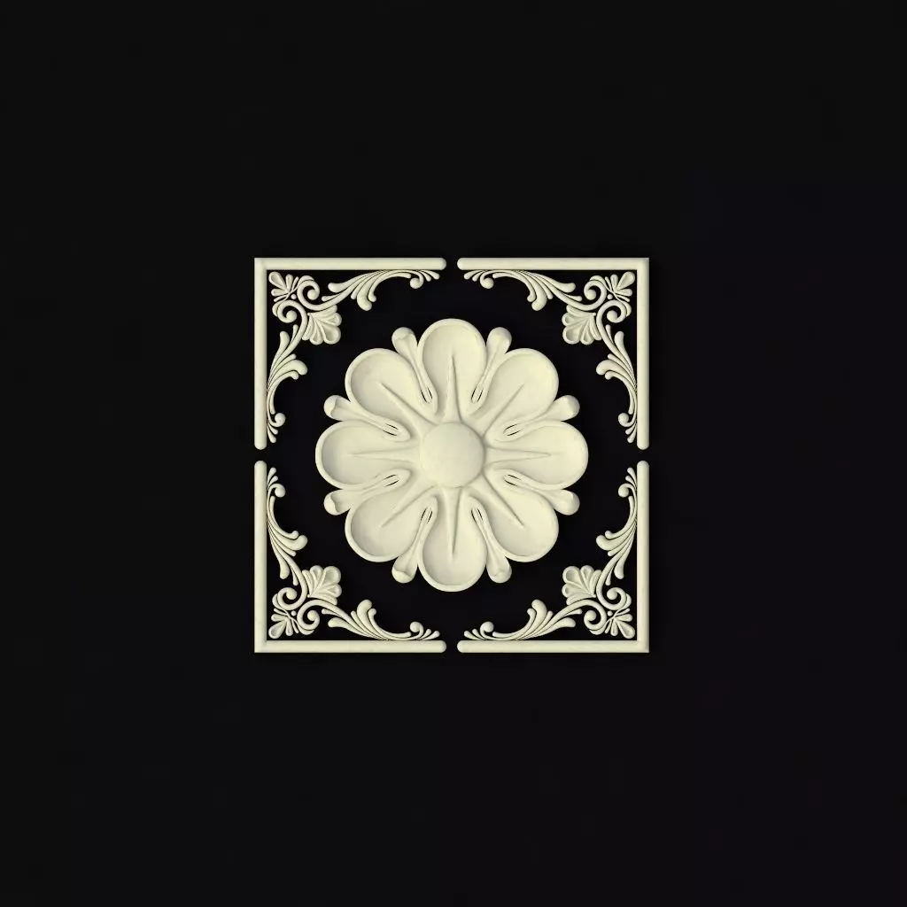 rosette dekor 3D model_0