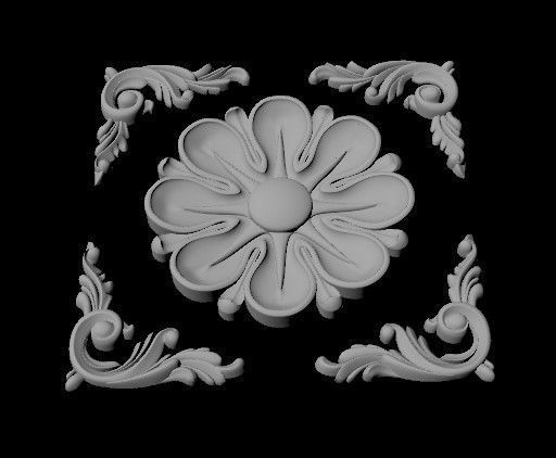 rosette dekor 3D model_1
