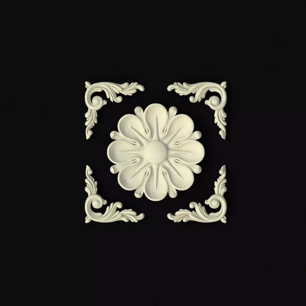 rosette dekor 3D model_0