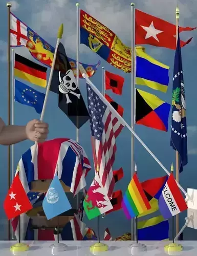 Flags Galore 3D model
