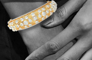 Diamond Bangle02 3D print model_2