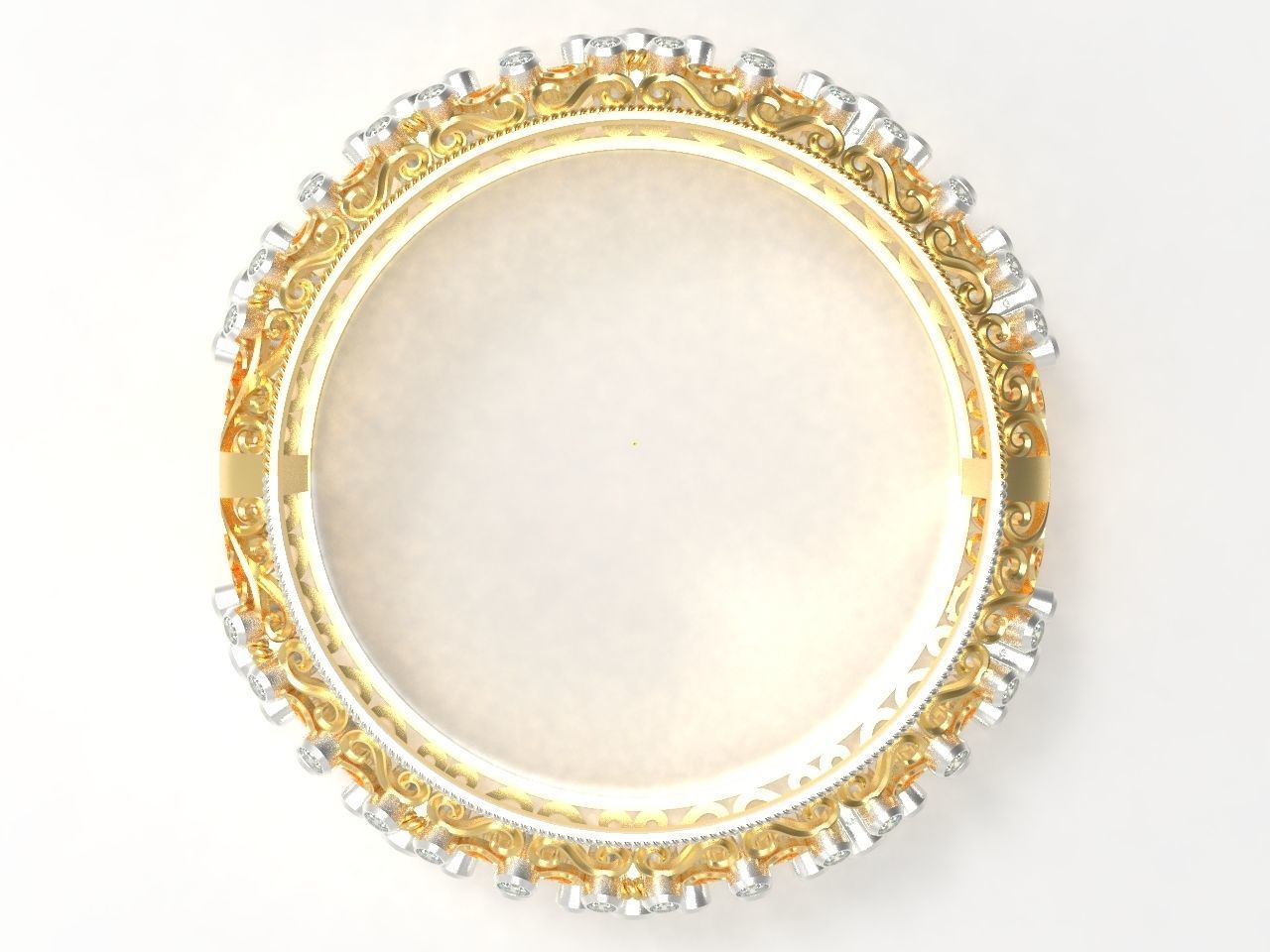 Diamond Bangle02 3D print model_3