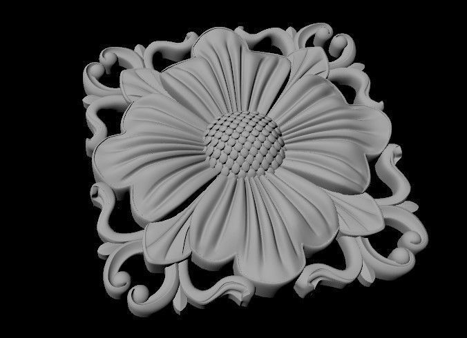 rosette dekor 3D model_2