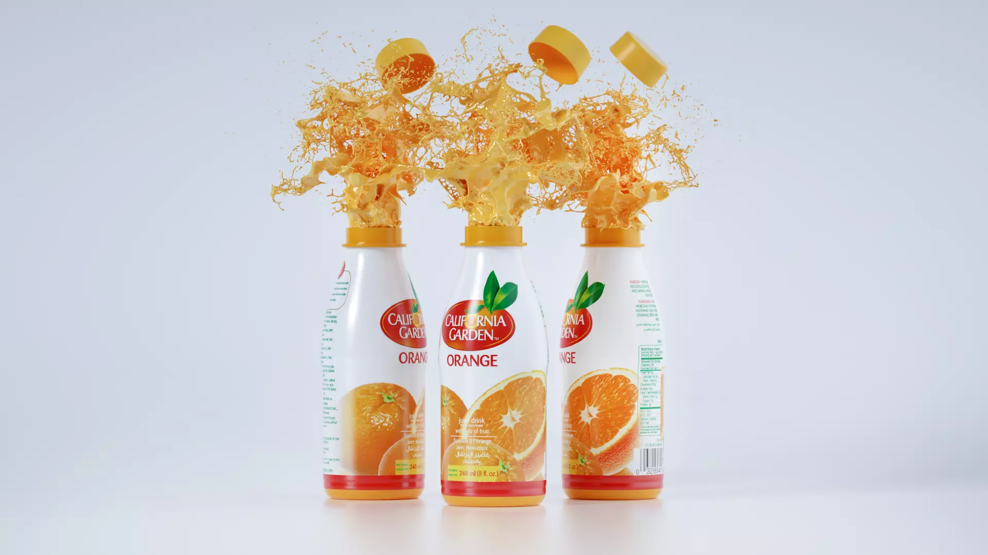 Bottle Splash Animated 3D model