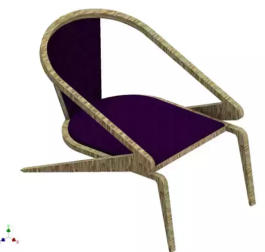 wooden designer chair with fabric cushion